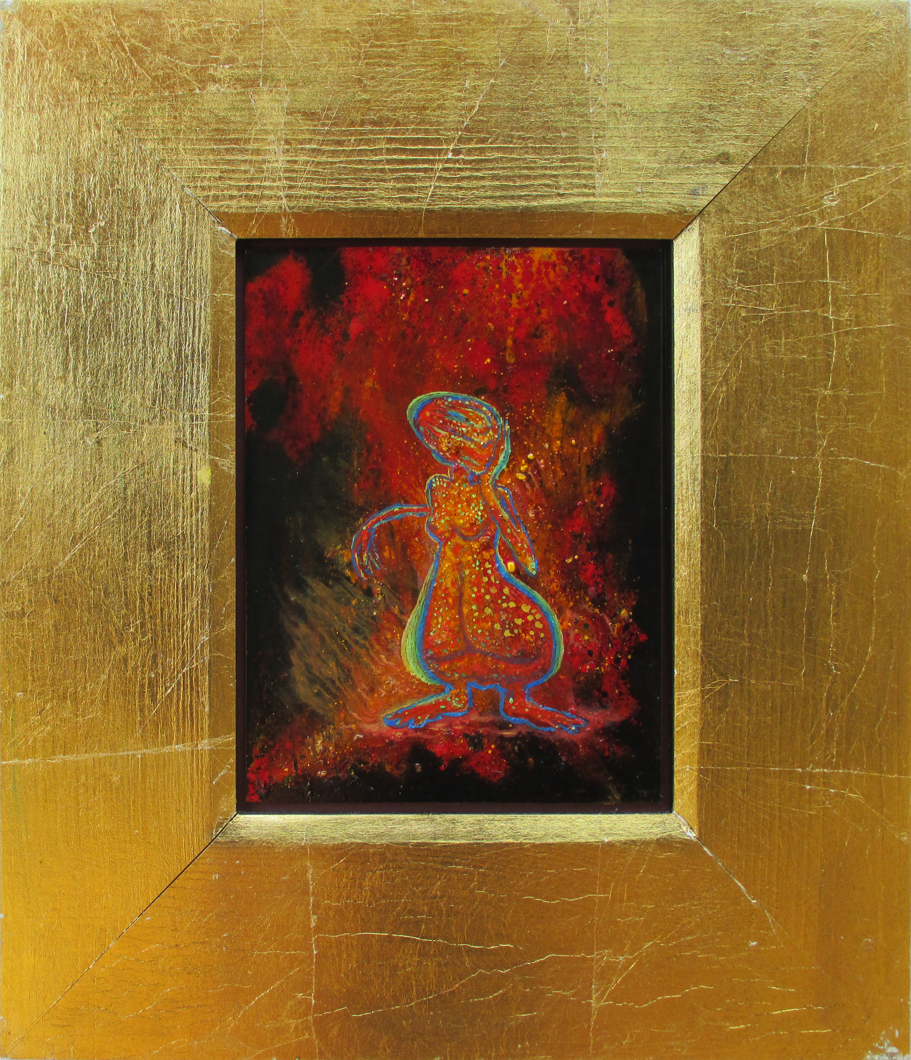 人物画 ２点セット P8 油彩画 oil painting art Alien Angel - Original Oil Painting with Handmade Gold Frame